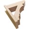 Ekena Millwork 8-in W x 24-in D x 28-in H Balboa Slat Rough Cedar Woodgrain TimberThane Outlooker, Primed Tan OUTUR080X24X28BOA24RCPR - alternate 4